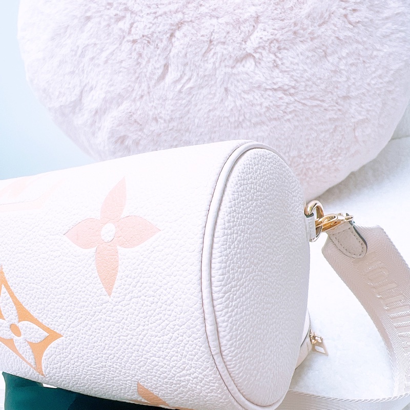 近新 Lv papillon bb by the pool 漸變米黃色 巴比龍/手提斜挎包-6