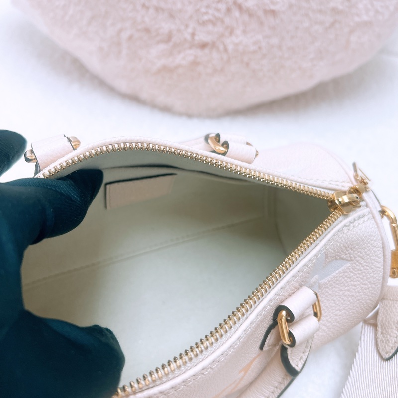 近新 Lv papillon bb by the pool 漸變米黃色 巴比龍/手提斜挎包-12