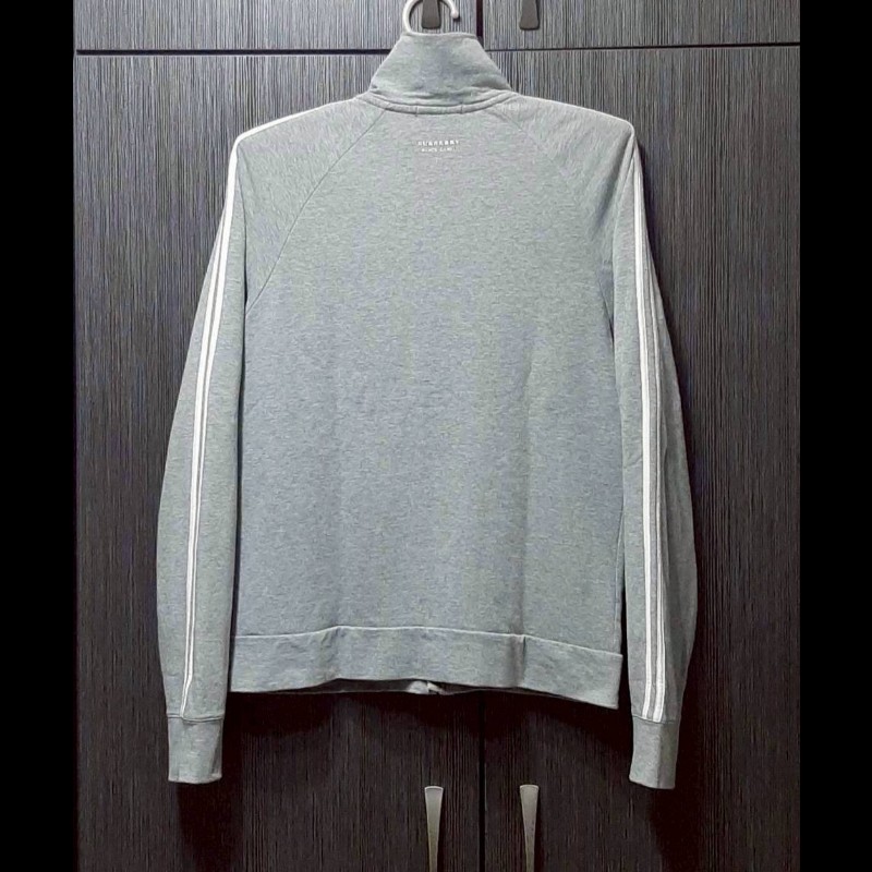 絕版BURBERRY 博柏利 BLACK LABEL 黑標 戰馬 男灰色運動休閒外套2號-1