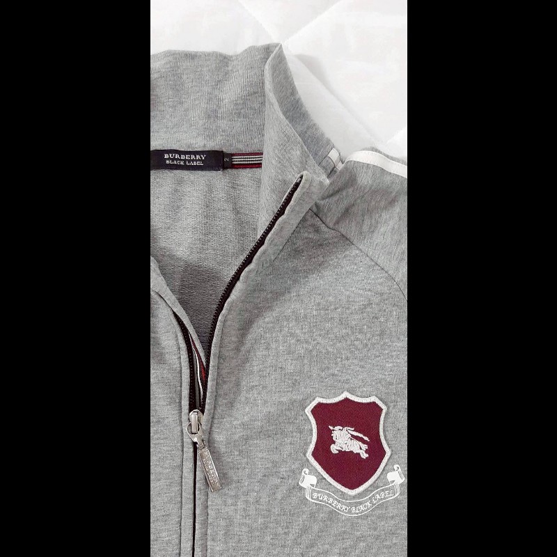 絕版BURBERRY 博柏利 BLACK LABEL 黑標 戰馬 男灰色運動休閒外套2號-4