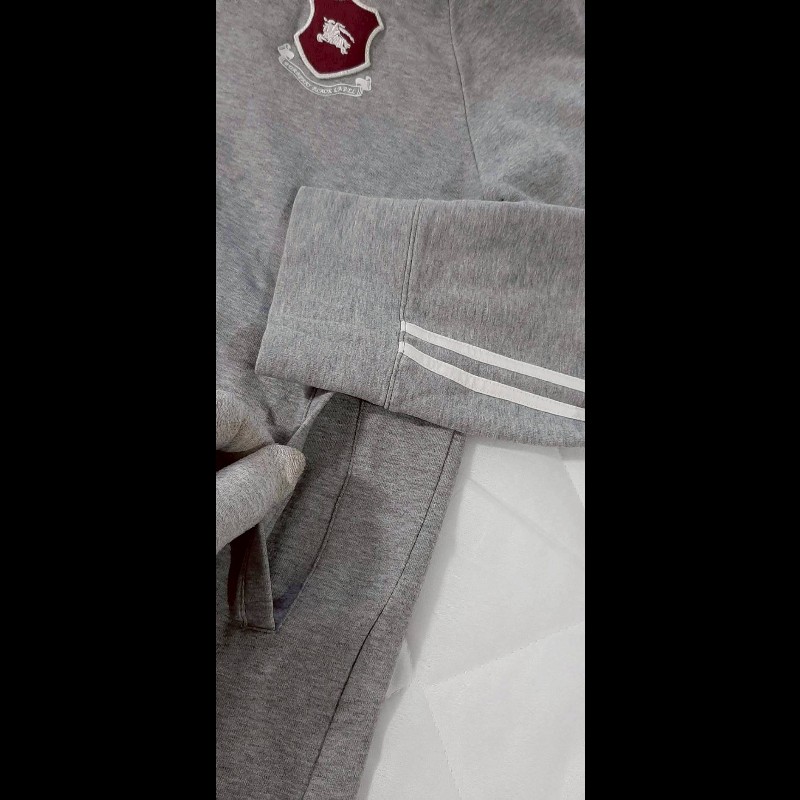 絕版BURBERRY 博柏利 BLACK LABEL 黑標 戰馬 男灰色運動休閒外套2號-5