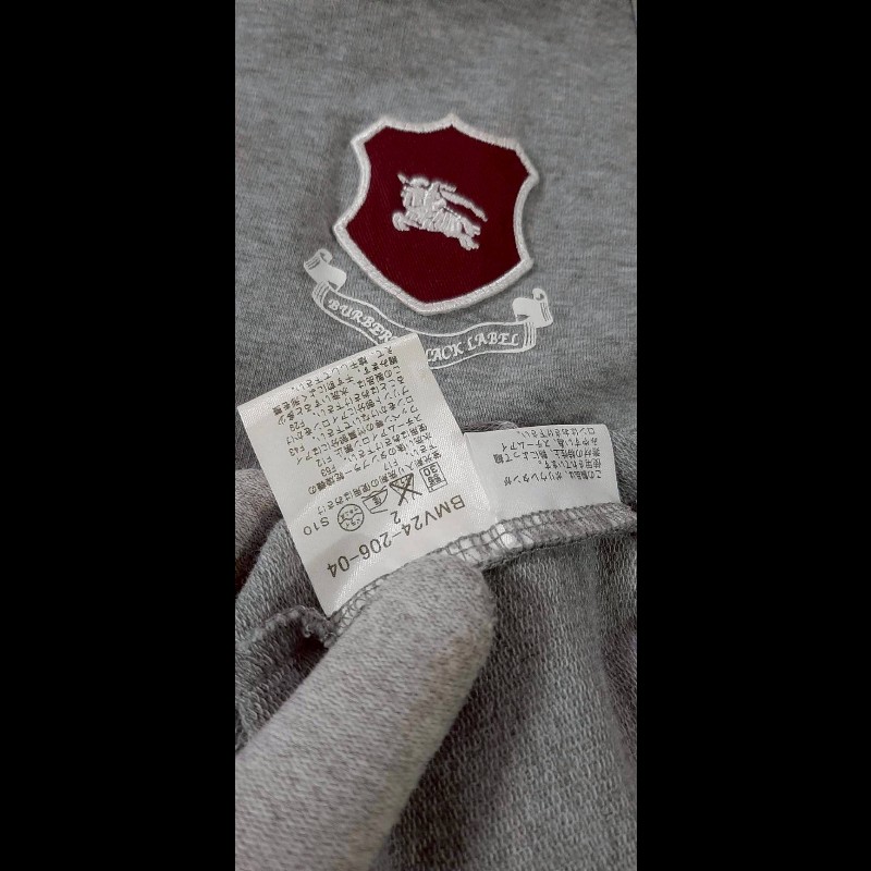 絕版BURBERRY 博柏利 BLACK LABEL 黑標 戰馬 男灰色運動休閒外套2號-8