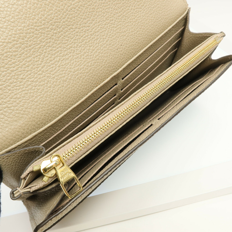 LOUIS VUITTON Monogram Empreinte Sarah Wallet金扣長錢包-11