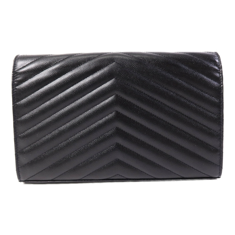 YVES SAINT LAURENT 牛皮皮革Cassandre Chain Bag銀扣鏈帶肩背袋-2