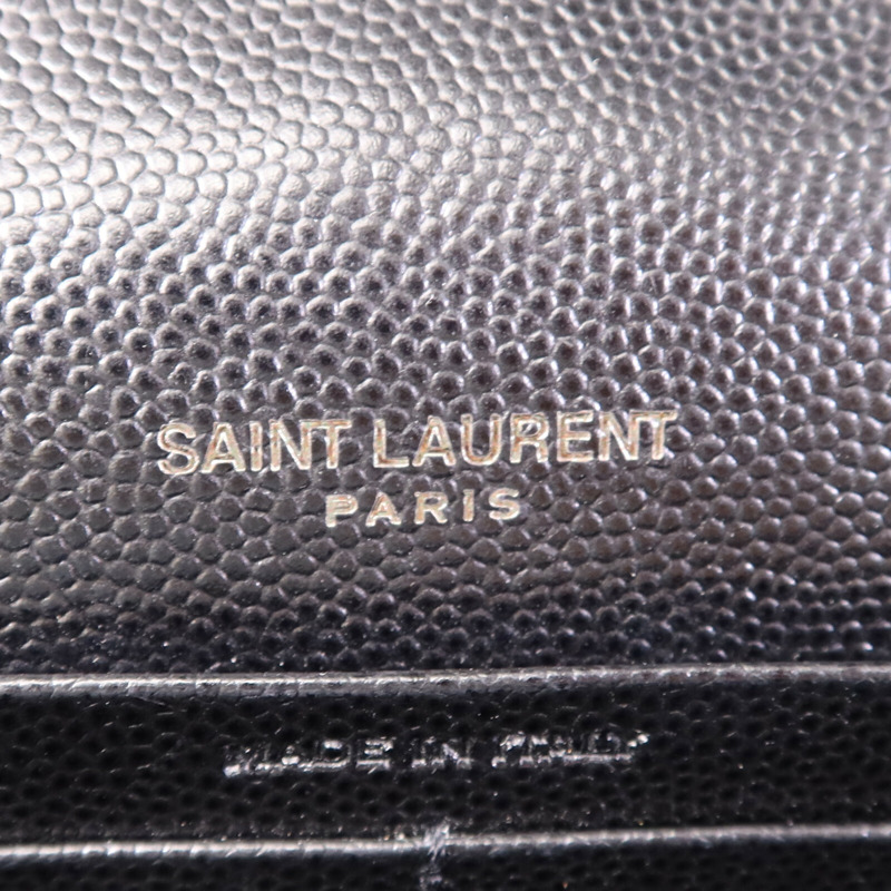 YVES SAINT LAURENT 牛皮皮革Cassandre Chain Bag銀扣鏈帶肩背袋-6