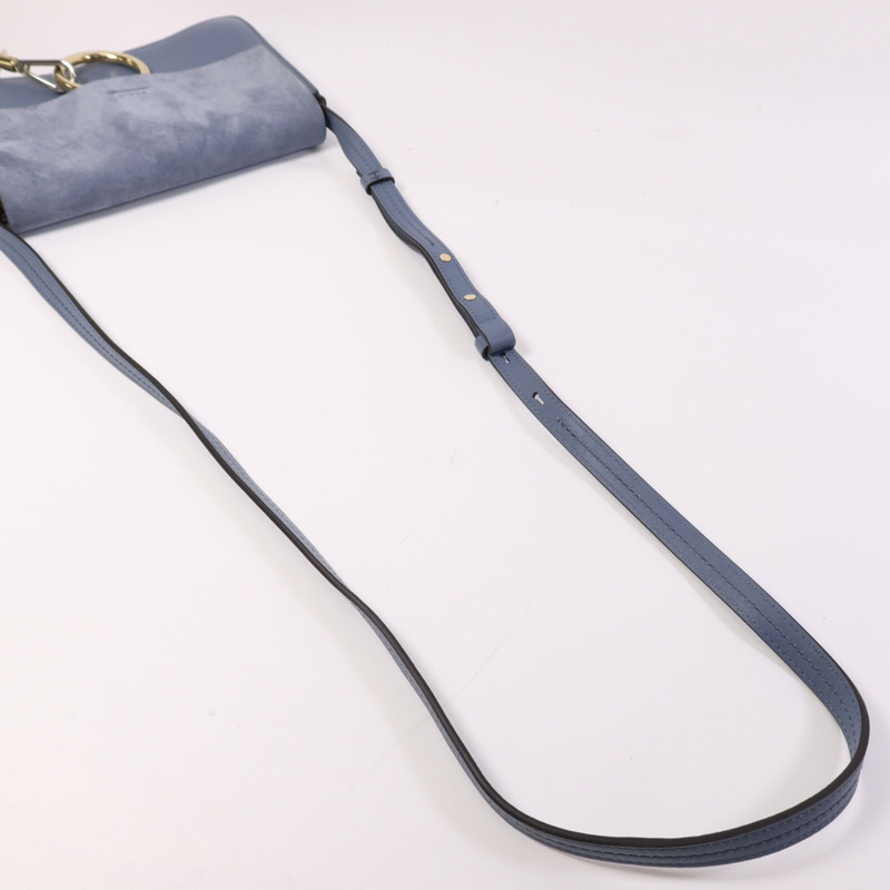 Chloe 牛皮/麂皮皮革Faye Bag金扣肩背袋-7