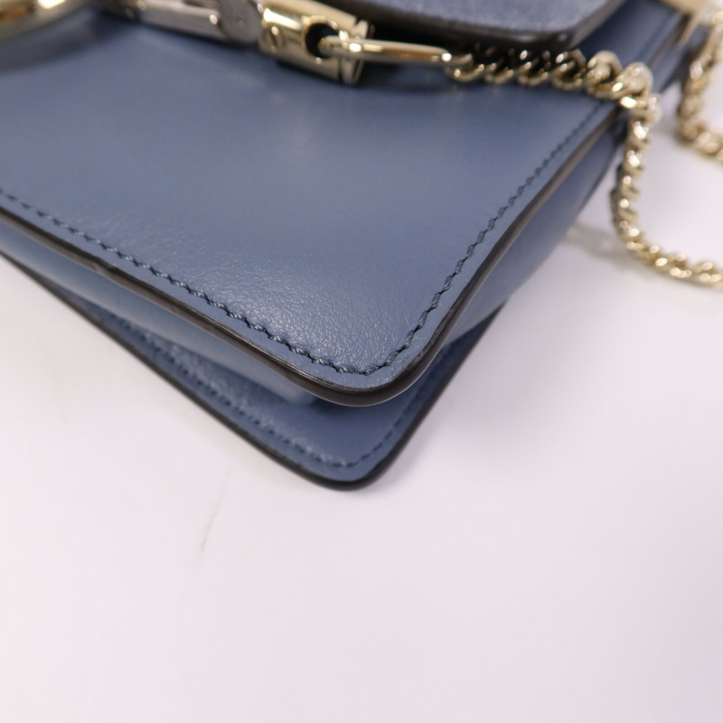Chloe 牛皮/麂皮皮革Faye Bag金扣肩背袋-9