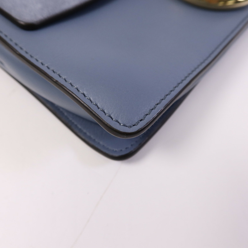 Chloe 牛皮/麂皮皮革Faye Bag金扣肩背袋-10