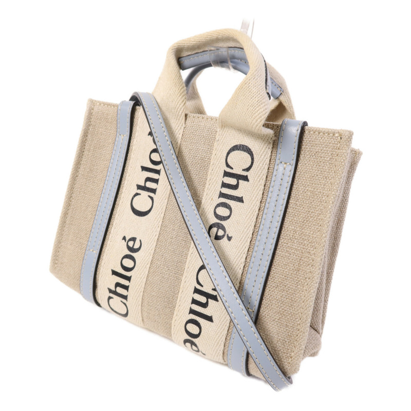 Chloe 帆布Mini Woody Tote手挽肩背兩用袋-1