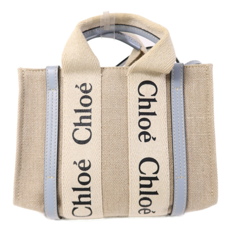 Chloe 帆布Mini Woody Tote手挽肩背兩用袋-2