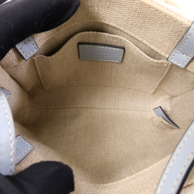 Chloe 帆布Mini Woody Tote手挽肩背兩用袋-4