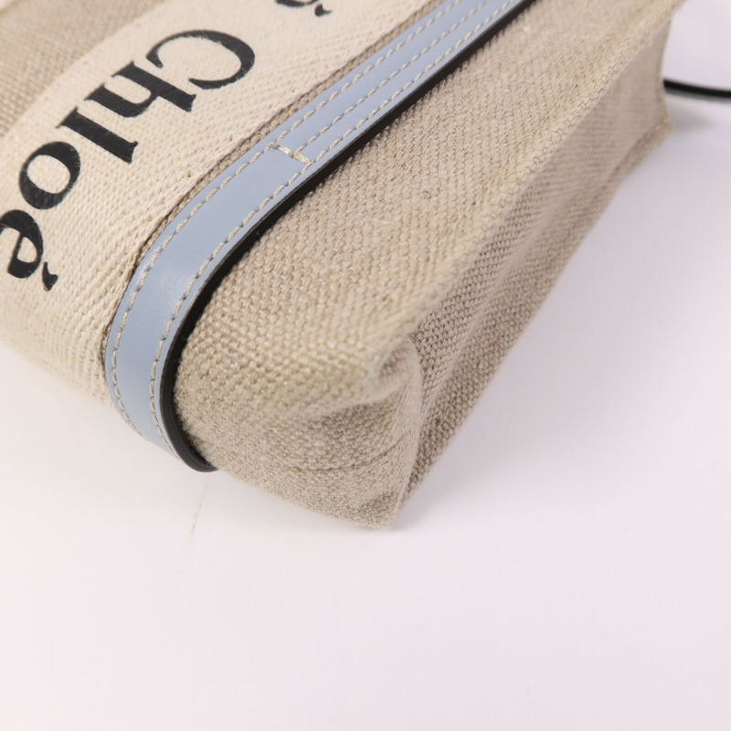 Chloe 帆布Mini Woody Tote手挽肩背兩用袋-12