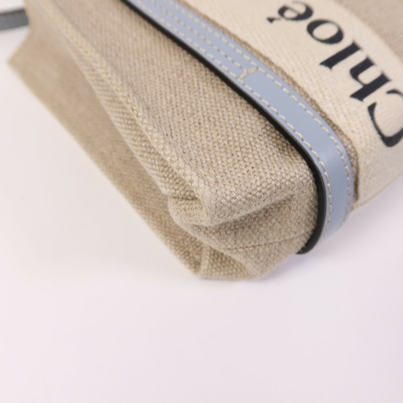 Chloe 帆布Mini Woody Tote手挽肩背兩用袋-13