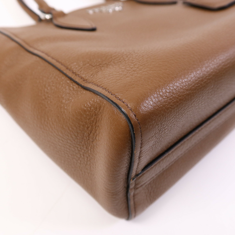 PRADA 牛皮皮革2 Way Shoulder Bag銀扣手挽肩背兩用袋-12