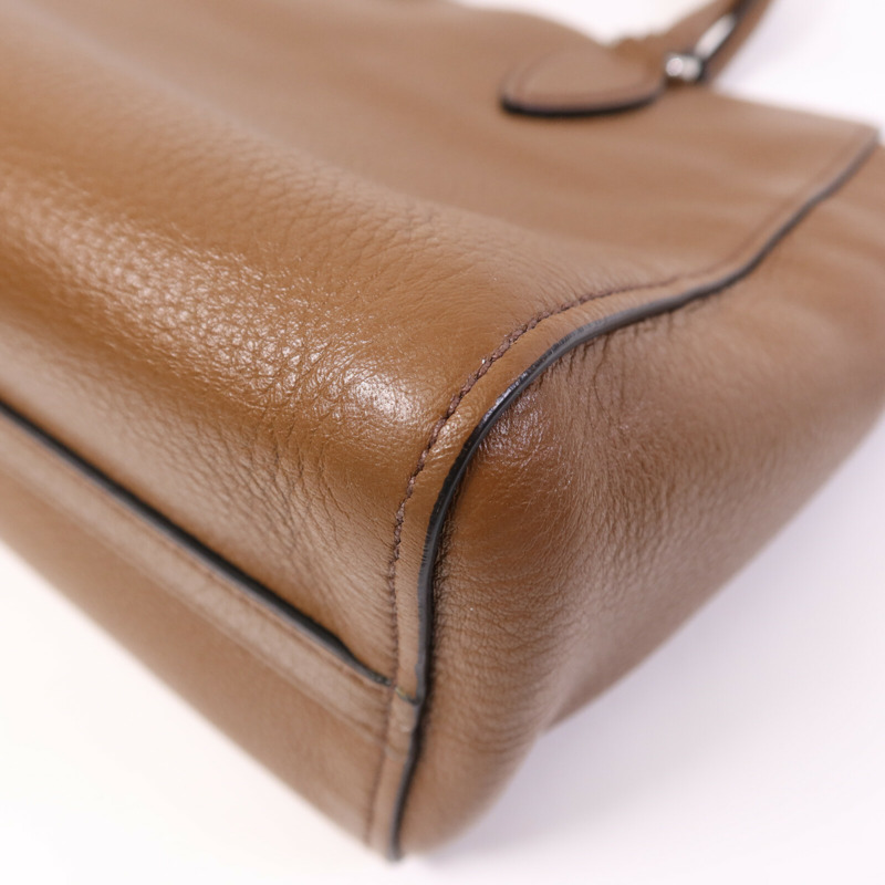 PRADA 牛皮皮革2 Way Shoulder Bag銀扣手挽肩背兩用袋-13