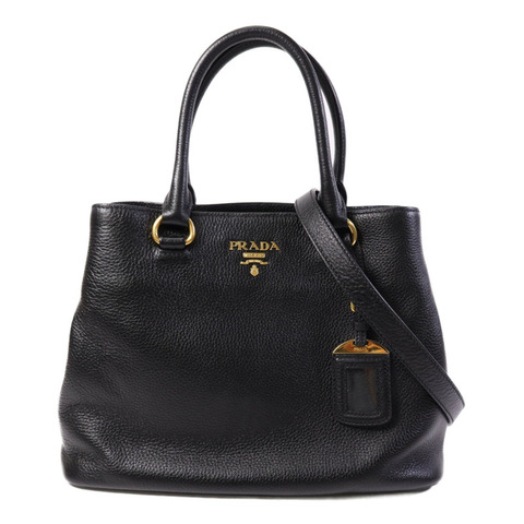 PRADA 牛皮皮革2 Way Shoulder Bag金扣手挽肩背兩用袋