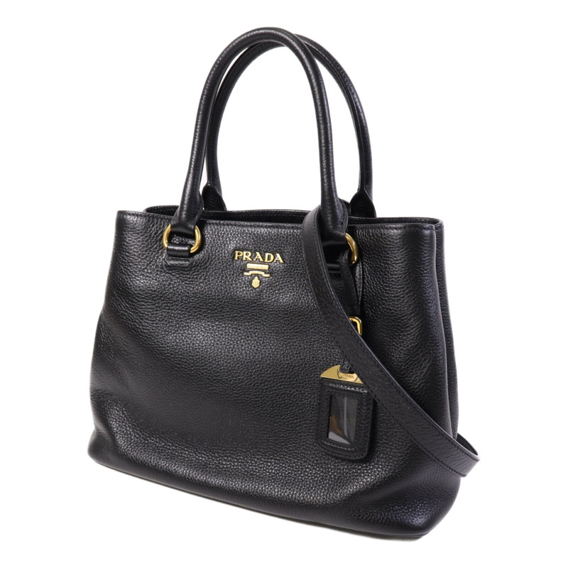 PRADA 牛皮皮革2 Way Shoulder Bag金扣手挽肩背兩用袋-1