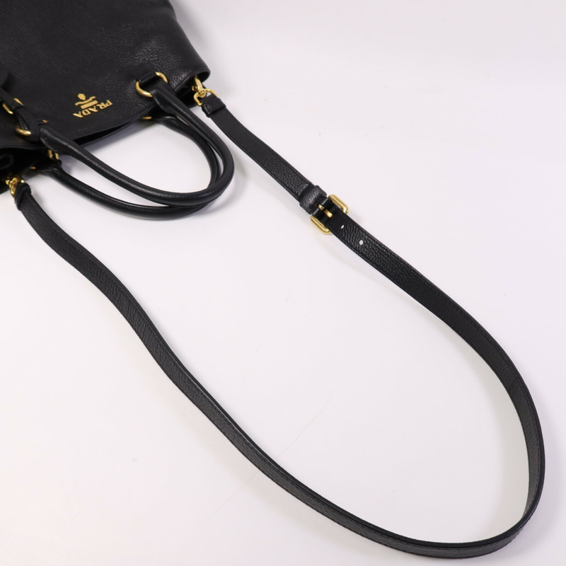PRADA 牛皮皮革2 Way Shoulder Bag金扣手挽肩背兩用袋-8