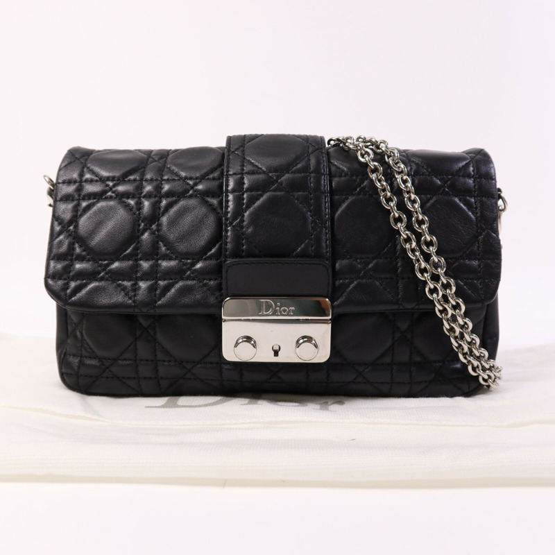 Dior 羊皮皮革Shoulder Bag銀扣鏈帶肩背袋-8