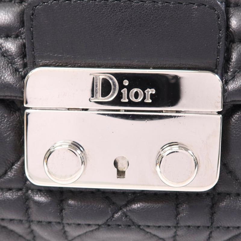 Dior 羊皮皮革Shoulder Bag銀扣鏈帶肩背袋-13