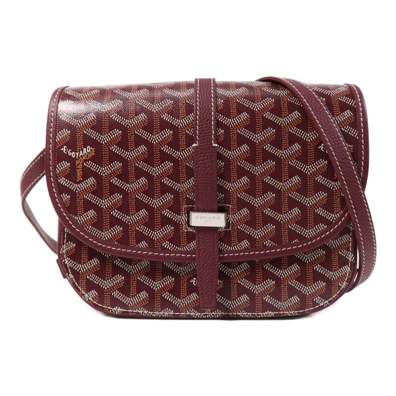 GOYARD 塗層帆布Belvedere PM銀扣肩背袋-0