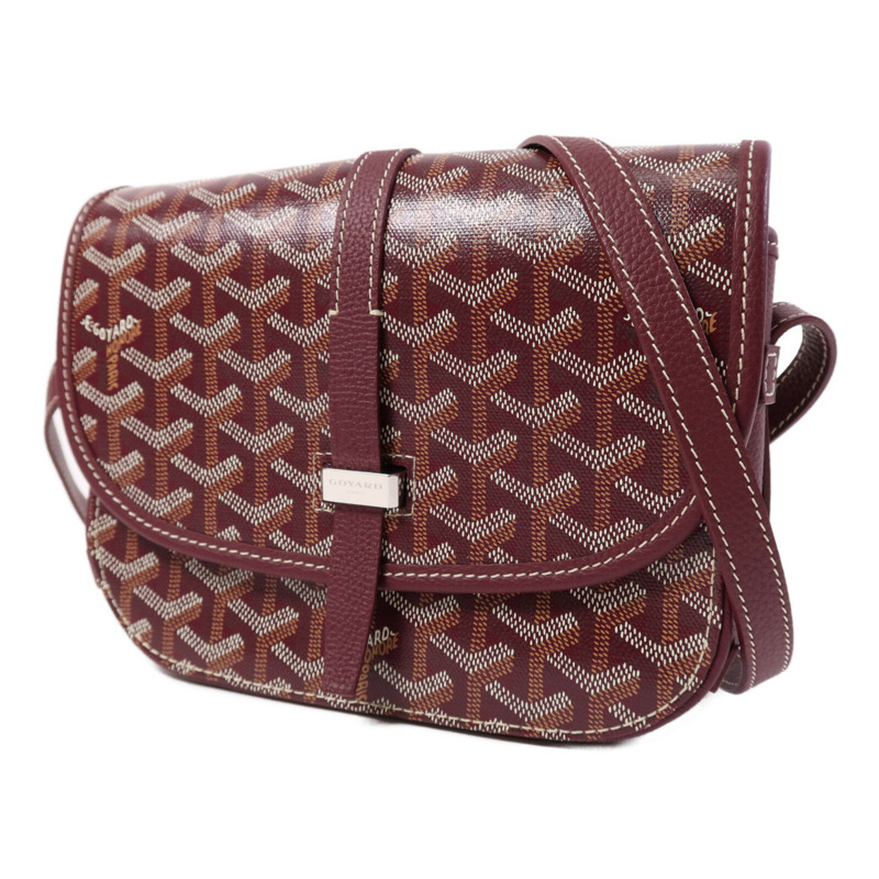 GOYARD 塗層帆布Belvedere PM銀扣肩背袋-1