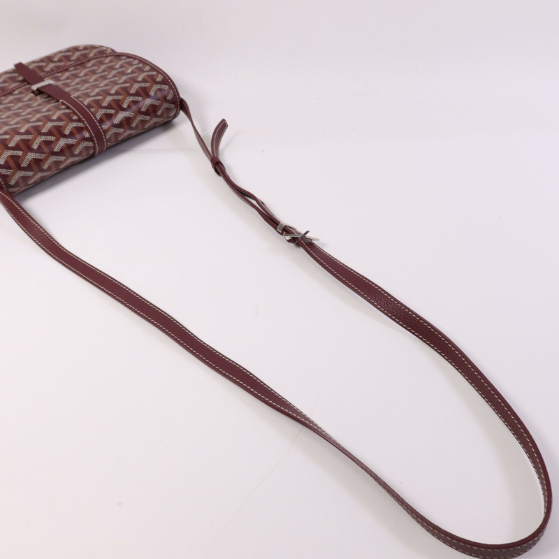 GOYARD 塗層帆布Belvedere PM銀扣肩背袋-7