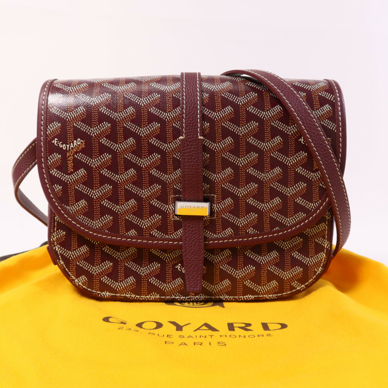 GOYARD 塗層帆布Belvedere PM銀扣肩背袋-8