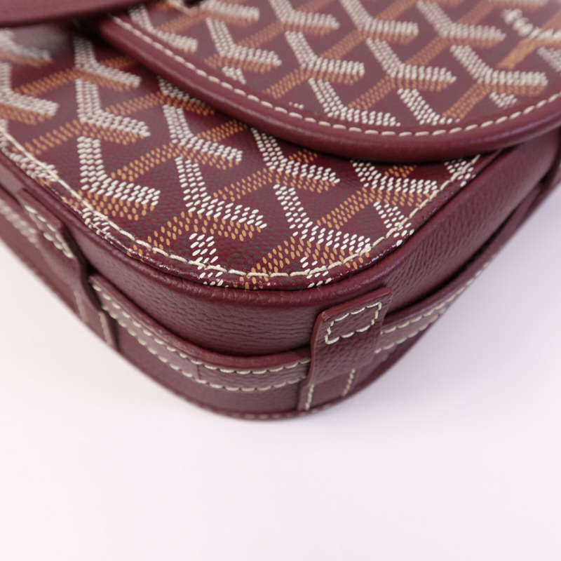 GOYARD 塗層帆布Belvedere PM銀扣肩背袋-9