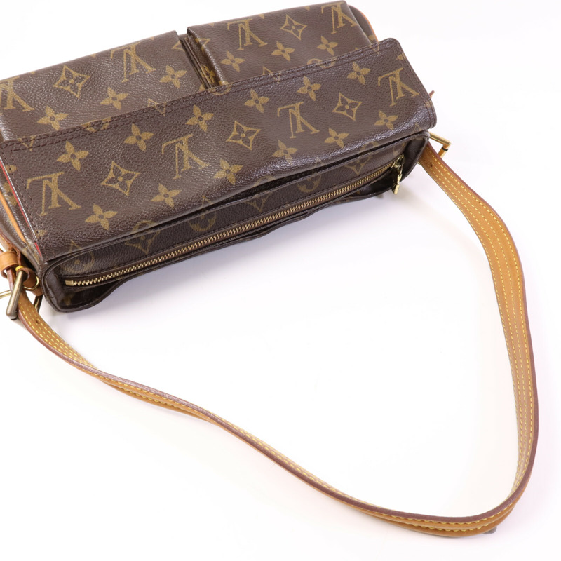 LOUIS VUITTON Monogram Viva Cite MM金扣肩背袋-11