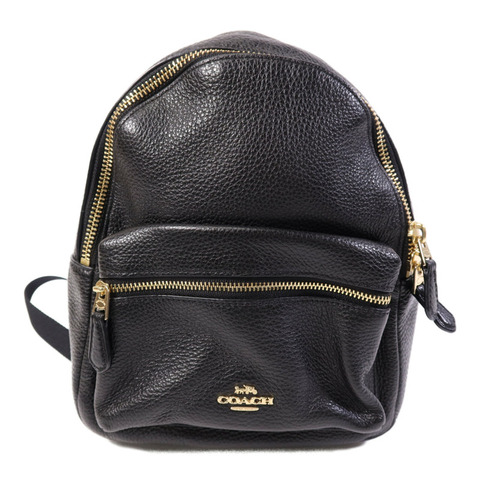 COACH 牛皮皮革Backpack金扣背包
