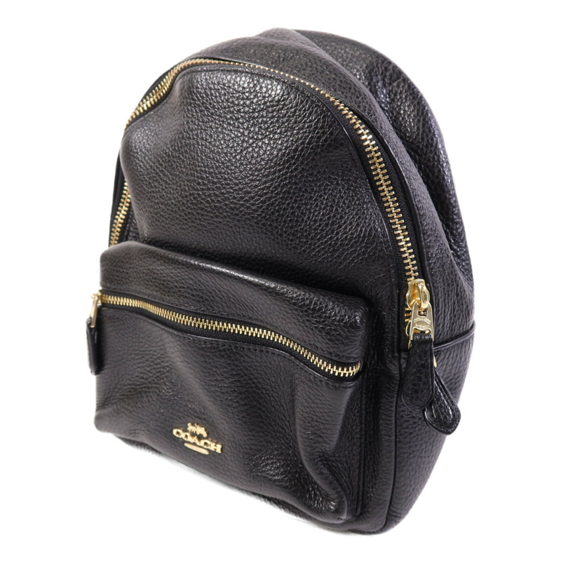 COACH 牛皮皮革Backpack金扣背包-1