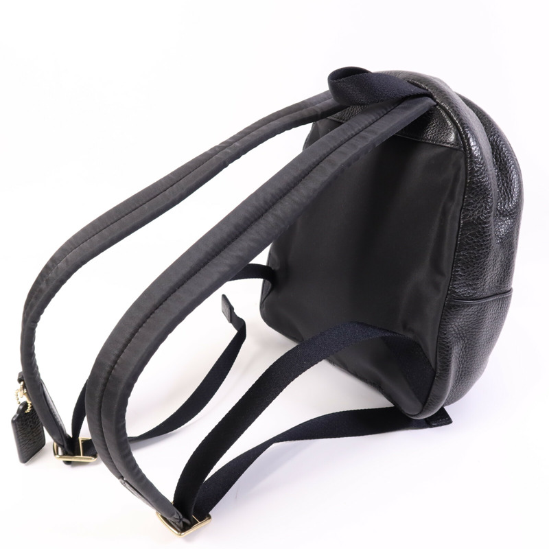 COACH 牛皮皮革Backpack金扣背包-7