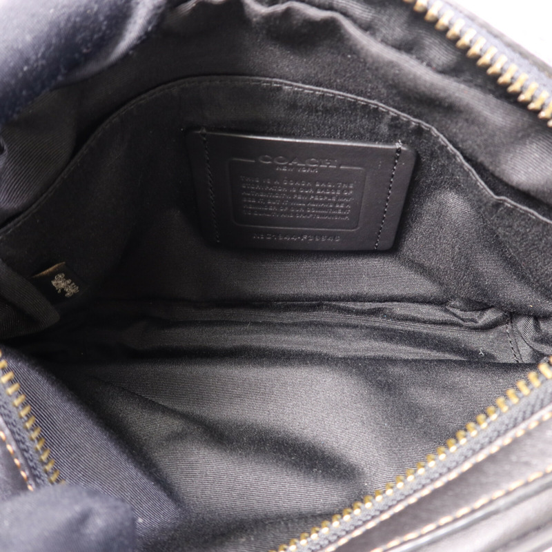 COACH 牛皮皮革Shoulder Bag銀扣肩背袋-4