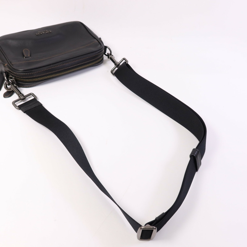 COACH 牛皮皮革Shoulder Bag銀扣肩背袋-7