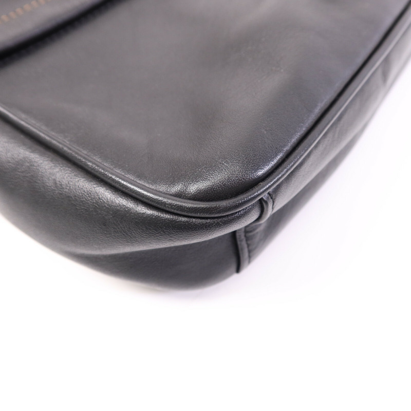 COACH 牛皮皮革Shoulder Bag銀扣肩背袋-9