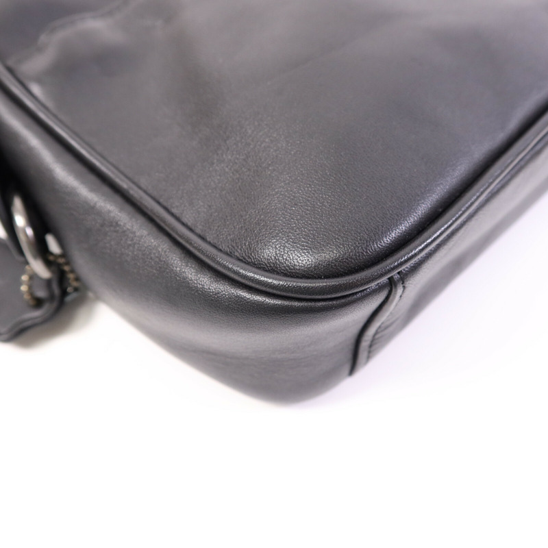 COACH 牛皮皮革Shoulder Bag銀扣肩背袋-11