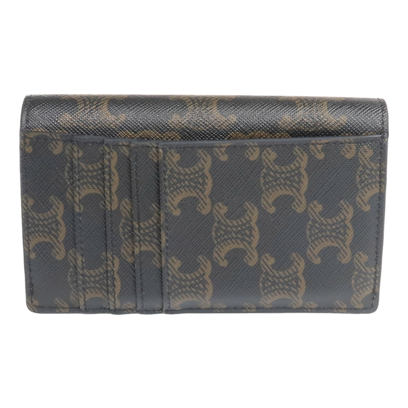 CELINE 塗層帆布Coin/Card Holder金扣零錢包/卡片套-1