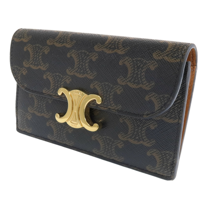 CELINE 塗層帆布Coin/Card Holder金扣零錢包/卡片套-2
