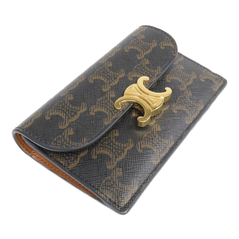 CELINE 塗層帆布Coin/Card Holder金扣零錢包/卡片套-3