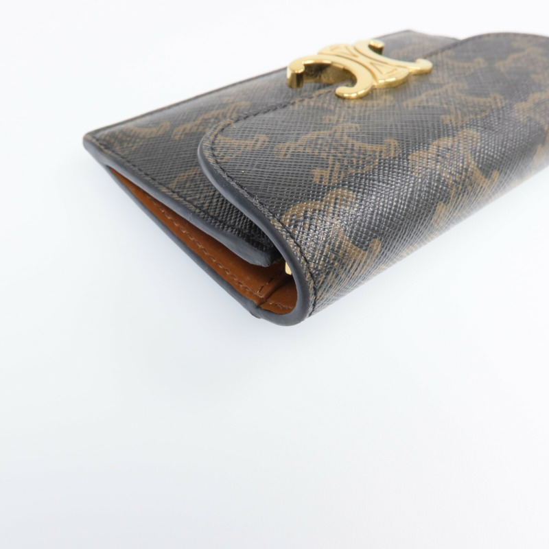 CELINE 塗層帆布Coin/Card Holder金扣零錢包/卡片套-8