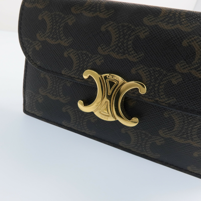 CELINE 塗層帆布Coin/Card Holder金扣零錢包/卡片套-10