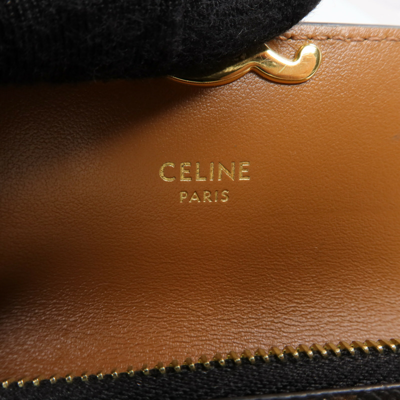 CELINE 塗層帆布Coin/Card Holder金扣零錢包/卡片套-12