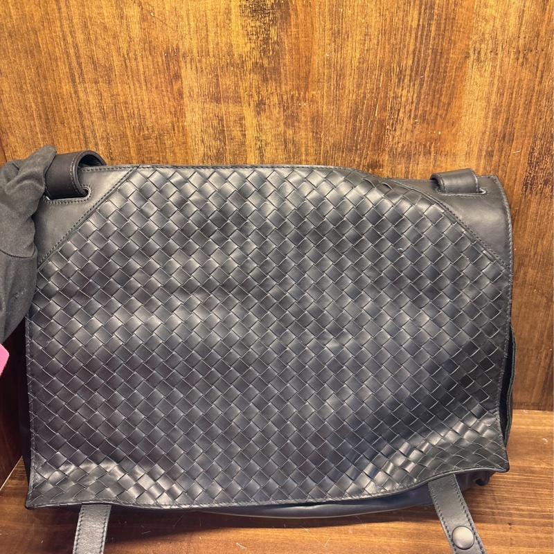 Bottega Veneta 編織皮革斜背包-0