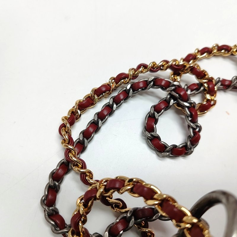 CHANEL GABRIELLE小號粉色絨面革菱格紋流浪包單肩包斜挎包金色銀色釘色五金23開可拆卸肩帶9.8新-11