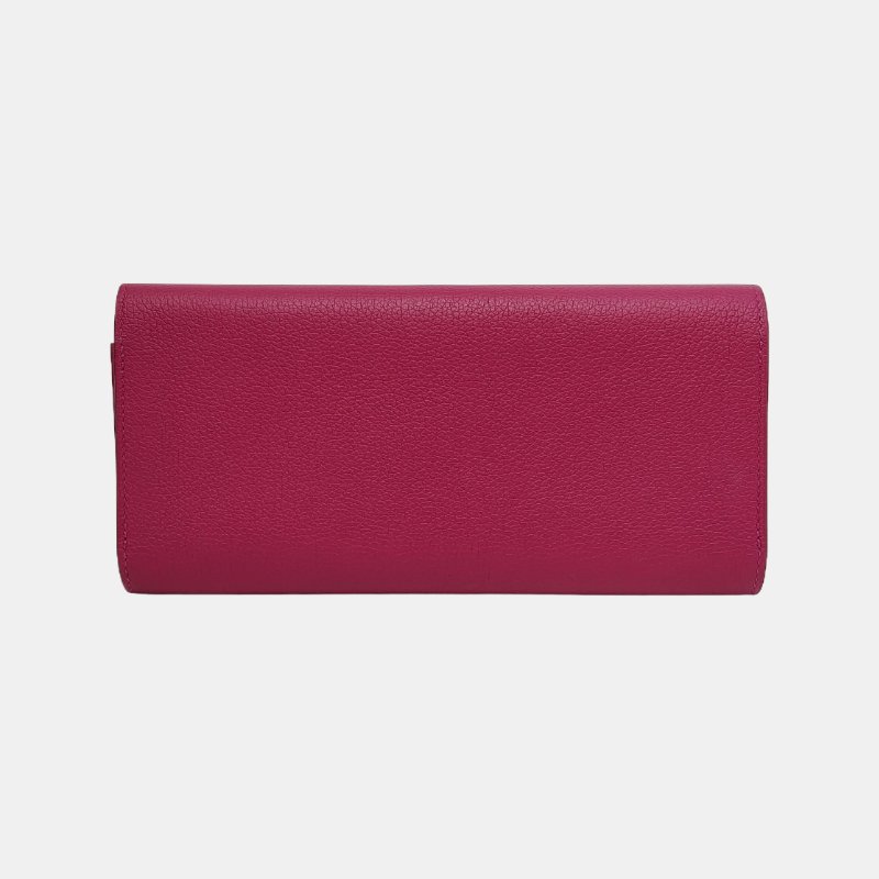 HERMES Passant大號薰衣草紫Evercolor牛皮錢包銀色五金A刻-3