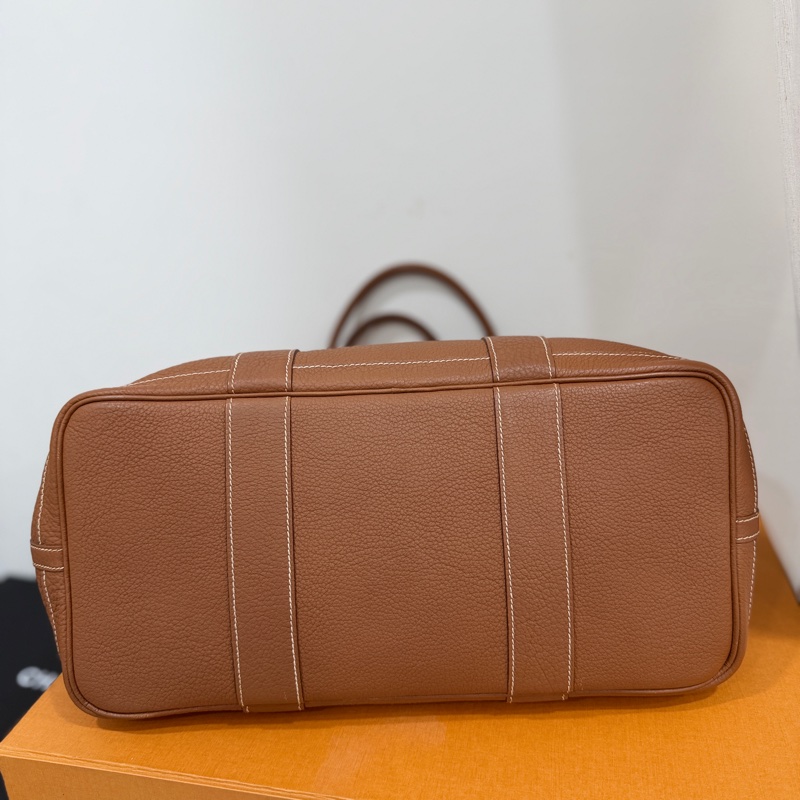 hermes 愛馬仕 garden party 36 花園派對 金棕 手提包 肩背包 購物包 公事包-7