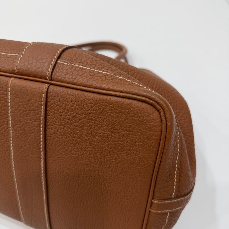 hermes 愛馬仕 garden party 36 花園派對 金棕 手提包 肩背包 購物包 公事包-19