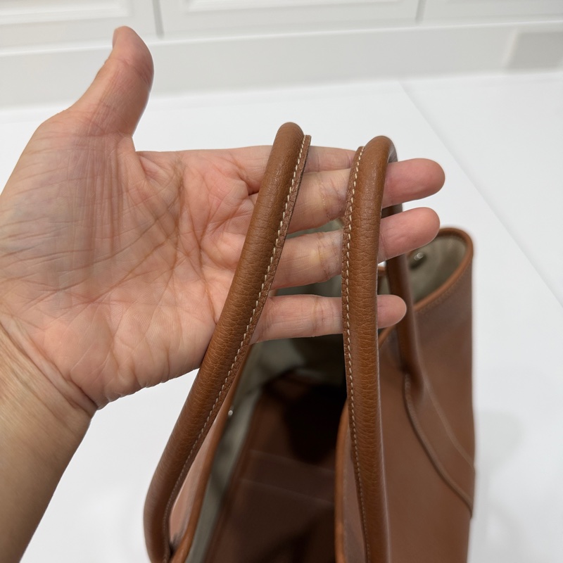 hermes 愛馬仕 garden party 36 花園派對 金棕 手提包 肩背包 購物包 公事包-21