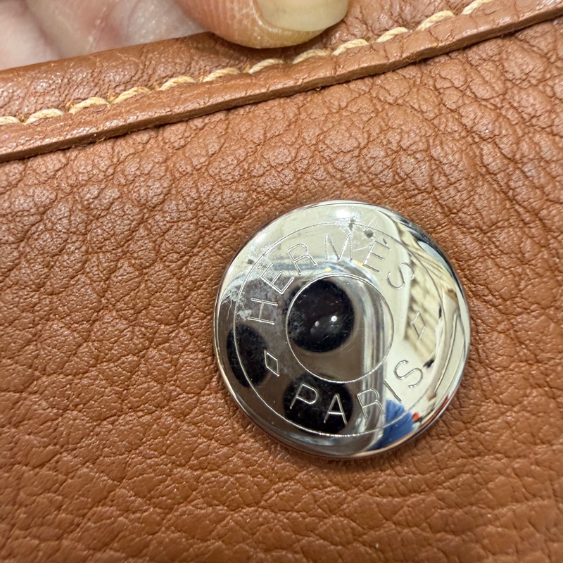 hermes 愛馬仕 garden party 36 花園派對 金棕 手提包 肩背包 購物包 公事包-31